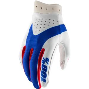 Motokrosové rukavice 100% iTrack červeno-bielo-modré