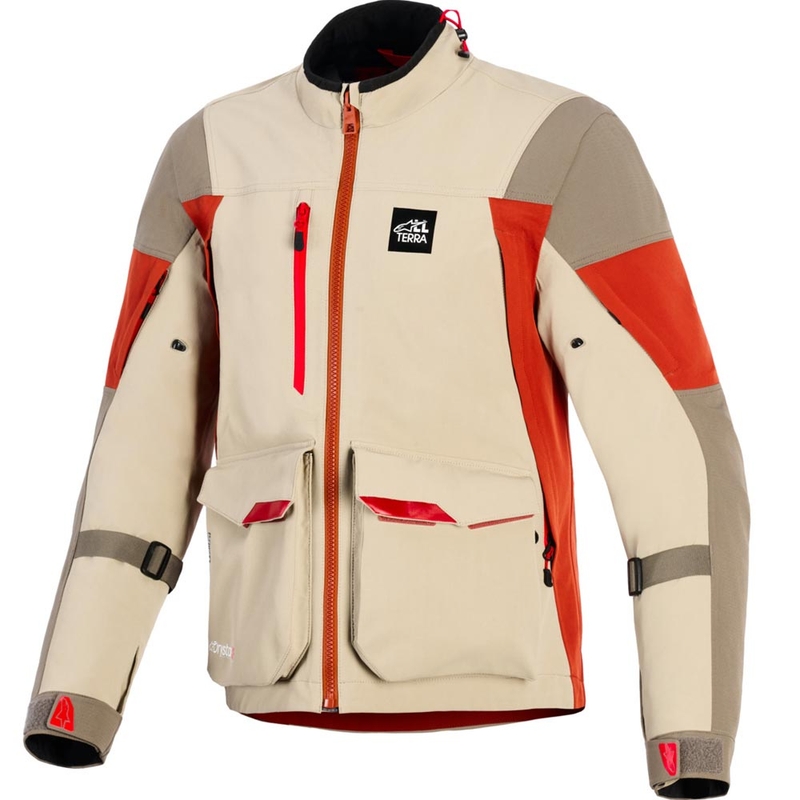Bunda na motorku Alpinestars Maxdura Drystar XF hnedo-oranžová
