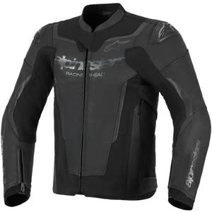 Kožená bunda na motorku Alpinestars GP Force V2 čierno-čierna