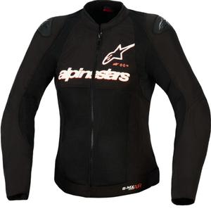 Dámska bunda na motorku Alpinestars Stella SMX Air čierno-bielo-fluo červená