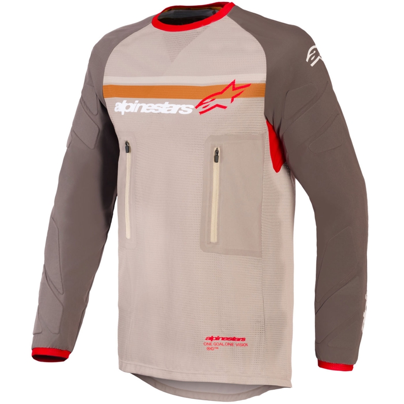 Motokrosový dres Alpinestars Maxdura Dual hnedo-oranžový