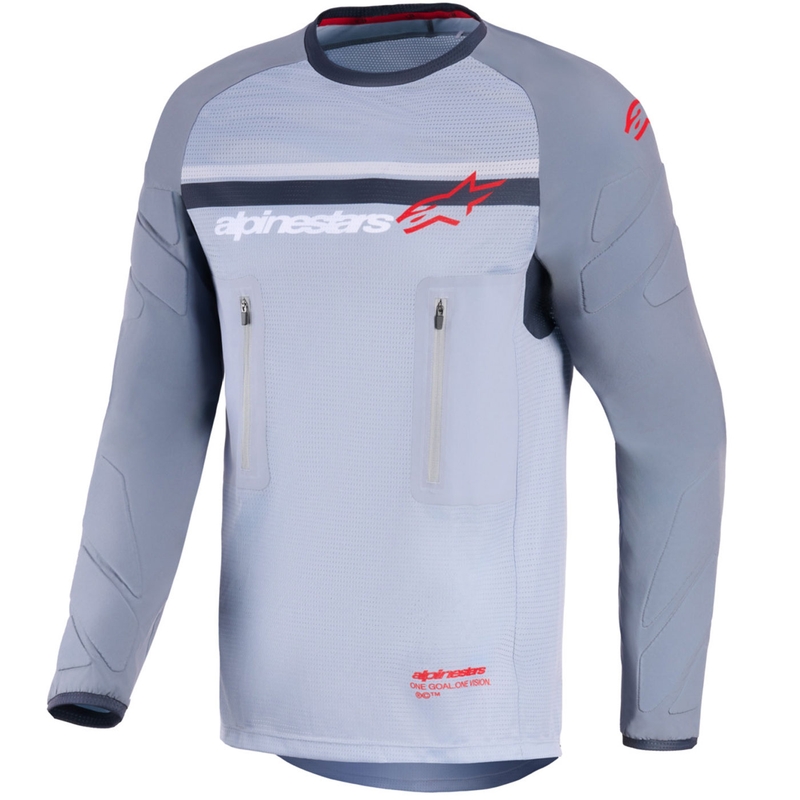 Motokrosový dres Alpinestars Maxdura Dual svetlo šedo-tmavo šedo-oranžový