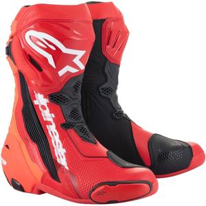 Topánky na motorku Alpinestars Supertech R fluo červeno-červené