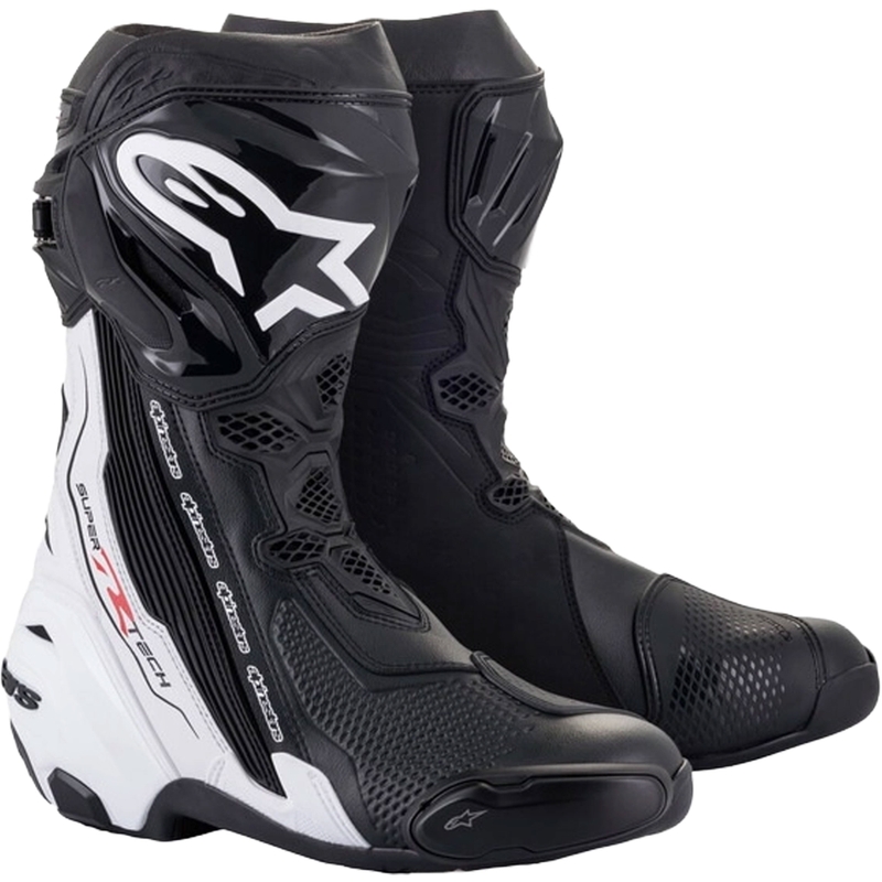 Topánky na motorku Alpinestars Supertech R čierno-biele
