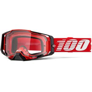 Motokrosové okuliare 100% Armega Red s čírym plexi