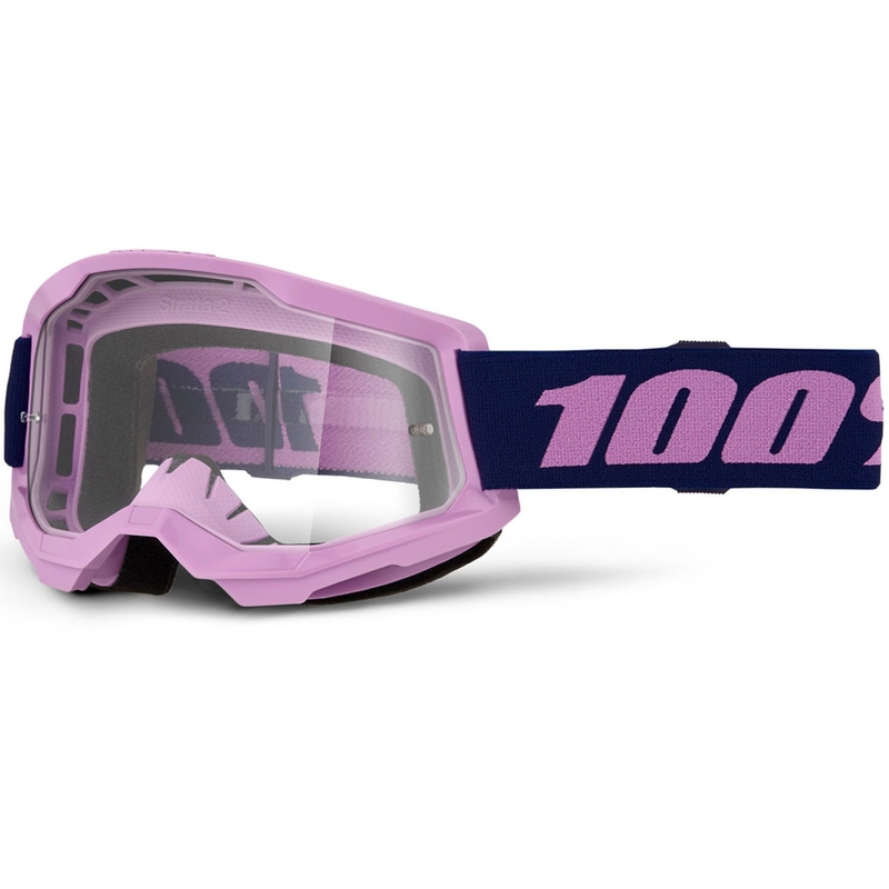 Motokrosové okuliare 100% STRATA 2 NEW fialové s čírym plexi