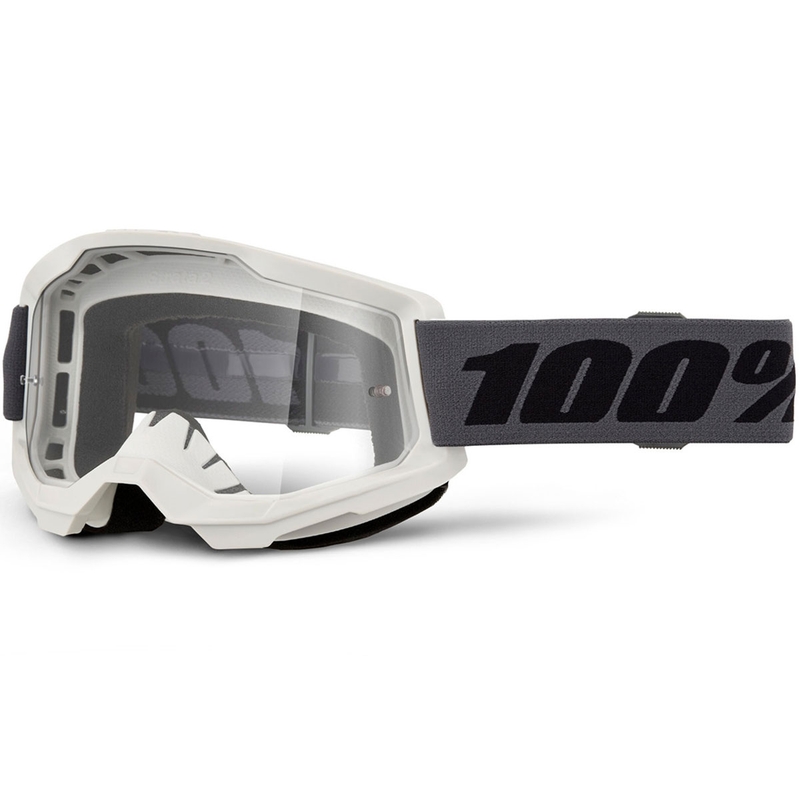 Motokrosové okuliare 100% STRATA 2 NEW sivé s čírym plexi