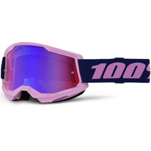 Motokrosové okuliare 100% STRATA 2 NEW fialové s červeno-modrým plexi