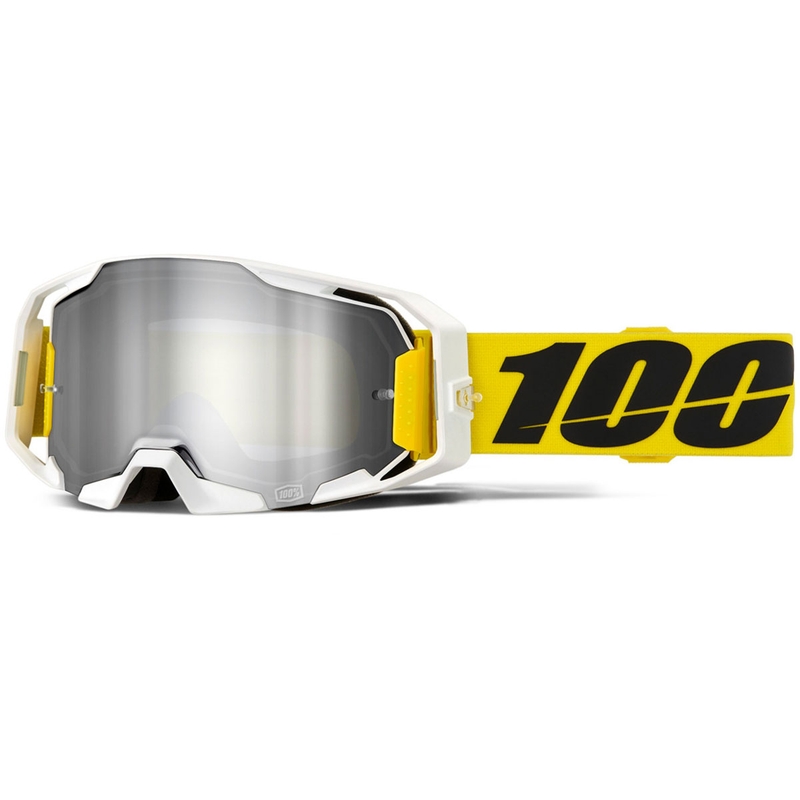 Motokrosové okuliare 100% ARmatic Valera so strieborným plexi