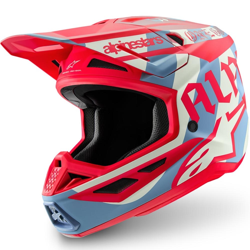 Motokrosová prilba Alpinestars Supertech S-M7 limitovaná edícia Beast Coast šedo-čierno-oranžová