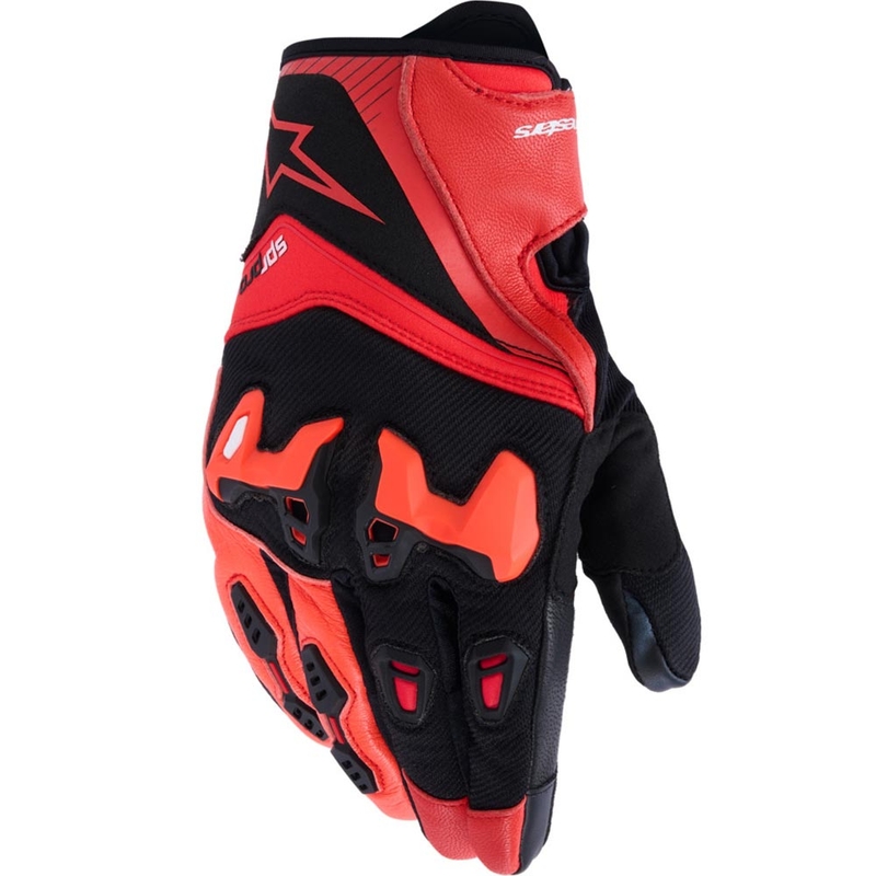 Rukavice na motorku Alpinestars SP-R PRO červeno-fluo červeno-čierne