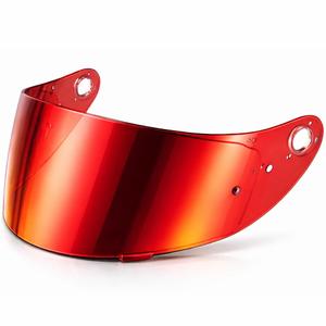 Plexi pre helmy na motorku Cassida Orbit s prípravou pre Pinlock REVO zrkadlovo červené