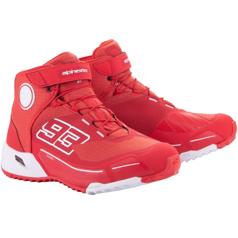 Topánky na motorku Alpinestars CR-X Drystar MM93 kolekcia červeno-biele