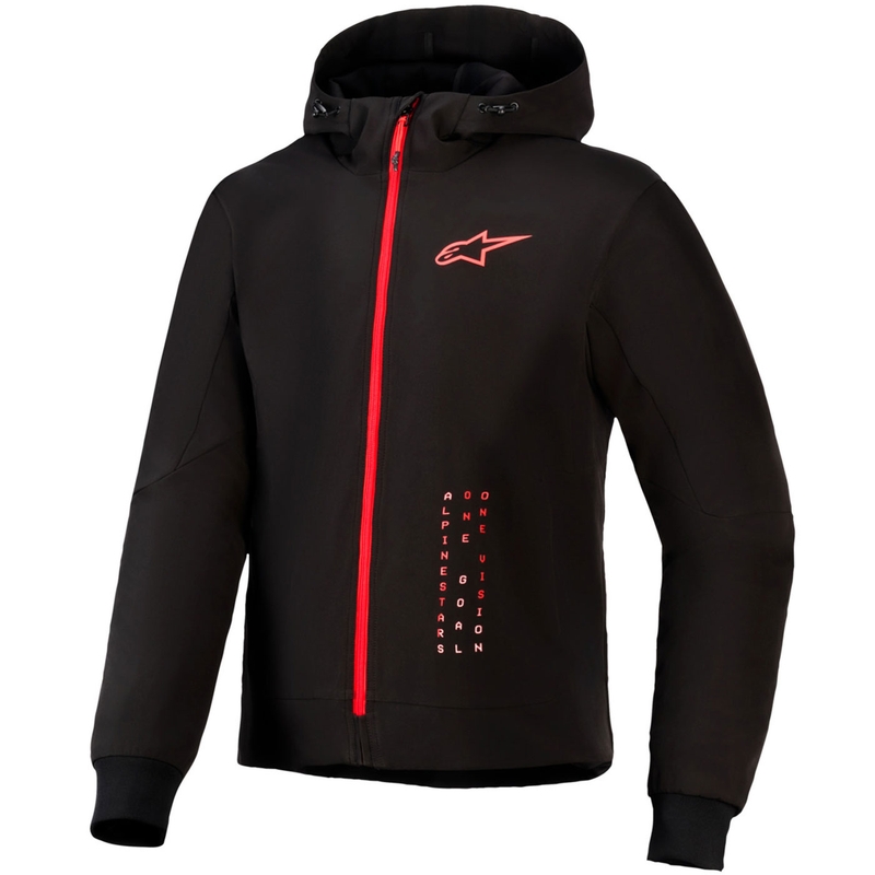 Mikina na motorku Alpinestars RADIUM TECH HOODIE čierno-červená