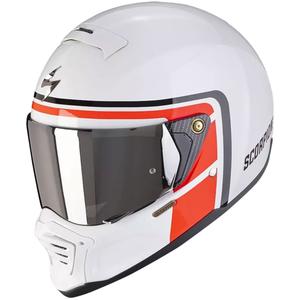 Prilba na motocykel Scorpion EXO-HX1 NOSTALGIA bielo-červeno-čierna - II. akosť