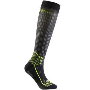 Funkčné podkolienky SIXS LONG V3 čierny carbon-žlté