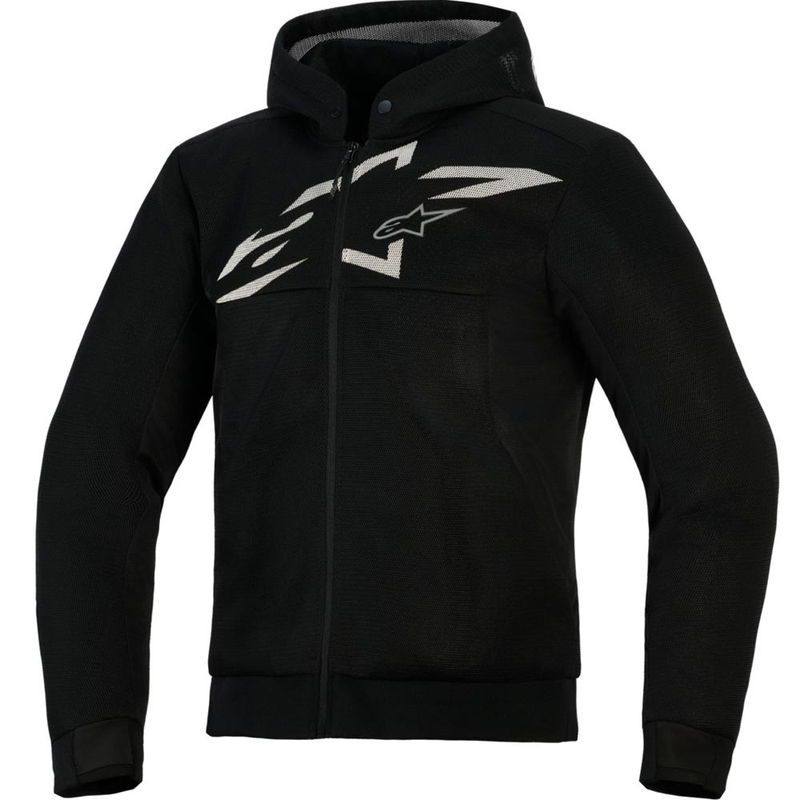 Mikina na motorku Alpinestars Chrome Superairflow čierno-tmavo šedo-biela