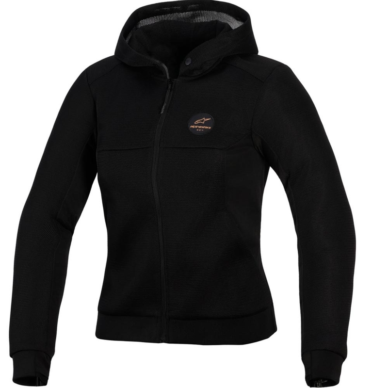 Dámska mikina na motorku Alpinestars Stella Chrome Superairflow čierno-medená
