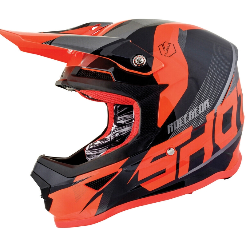 Motokrosová prilba Shot Ultimate čierno-fluo oranžová