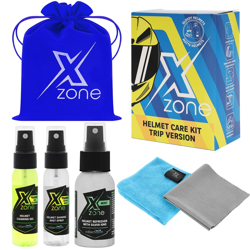 Súprava na čistenie helmy s iónmi striebra Xzone® Helmet Care Trip Kit