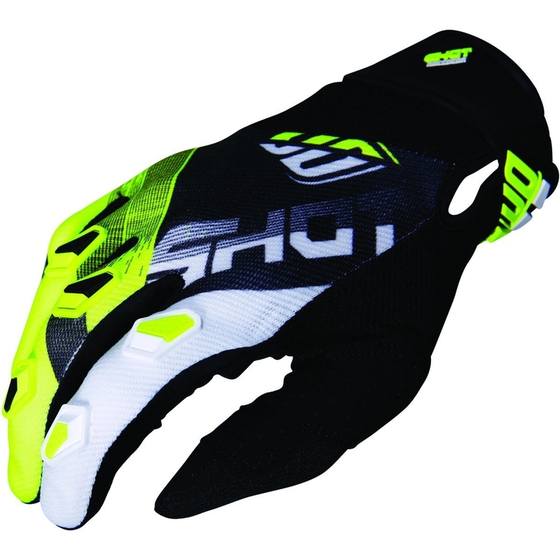 Motocrossové rukavice Shot DEVO Ultimate čierno-fluo žlté