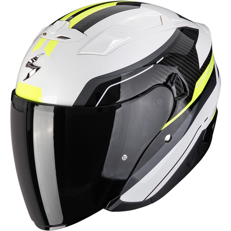 Otvorená helma na motorku Scorpion EXO-230 Hipe bielo-čierno-fluo žltá