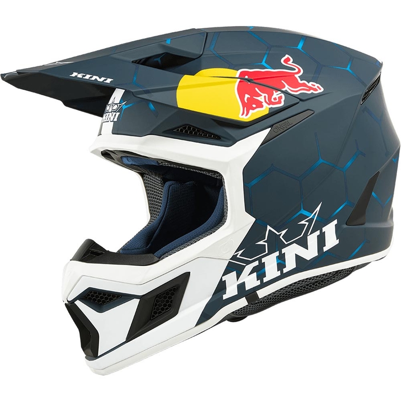 Motokrosová prilba KINI Red Bull MX3 1.0 modro-biela