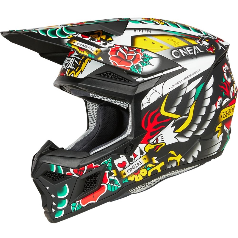 Detská motokrosová helma O´Neal 3SRS Inked viacfarebná