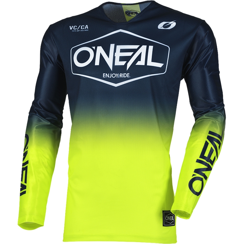 Motokrosový dres O'Neal Mayhem Hexx modro-fluo žltý
