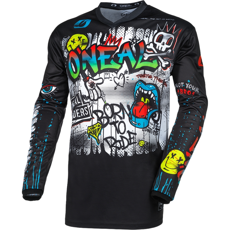 Motokrosový dres O'Neal Element Rancid čierno-biely