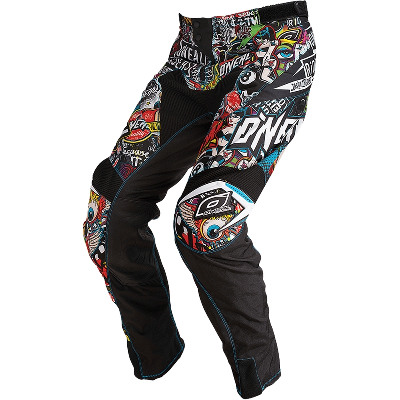 Motokrosové nohavice O'Neal Mayhem Crank čierno-multi color