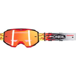 Motokrosové okuliare O´Neal B-10 HR multi color (iridiovo červené plexi)