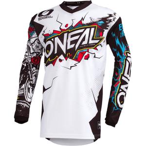 Detský motokrosový dres O'Neal Element Villain biely