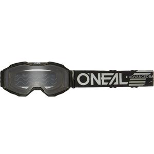 Detské motokrosové okuliare O'Neal B-10 Solid čierne s čírym plexi