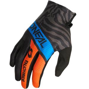 Detské motokrosové rukavice O´Neal Matrix Shocker modro-oranžové