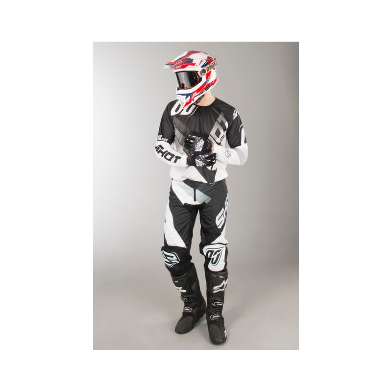 Komplet (dres + nohavice) Shot DEVO Ultimate čierno-biely
