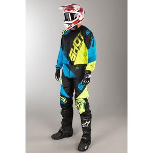 Komplet (dres + nohavice) Shot DEVO Ultimate modro-fluo žltý