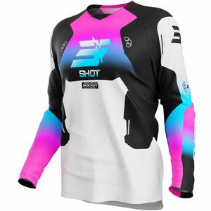 Detský motokrosový dres Shot Draw Rocket ružový