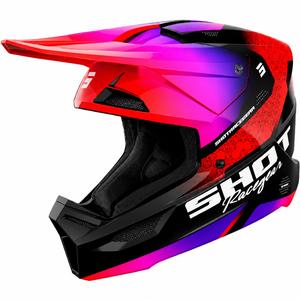 Detská motokrosová helma Shot Furious Stream lesklá červená