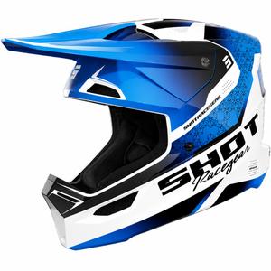 Detská motokrosová helma Shot Furious Stream lesklá modrá