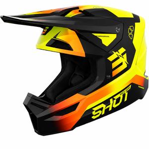 Detská motokrosová helma Shot Furious Rocket lesklá fluo žltá