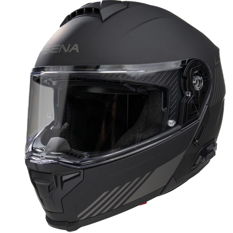 Výklopná helma na motorku s headsetom SENA Specter matná čierna
