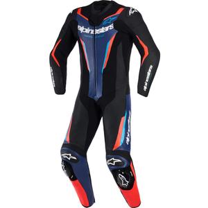 Jednodielna kombinéza na motorku Alpinestars GP FORCE V2 čierno-modro-fluo červená-