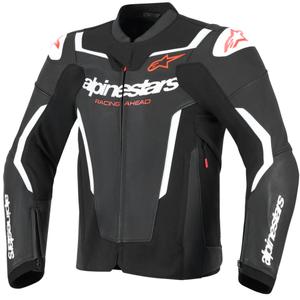 Kožená bunda na motorku Alpinestars GP Force V2 čierno-bielo-červená