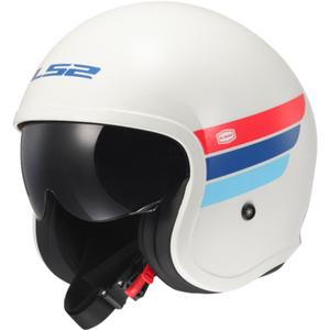 Otvorená helma na motorku LS2 OF599 Spitfire II Retro bielo-modro-červená