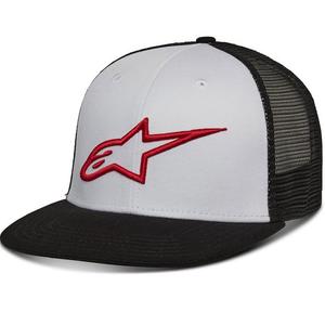 Šiltovka Alpinestars Corp Trucker bielo-čierno-červená
