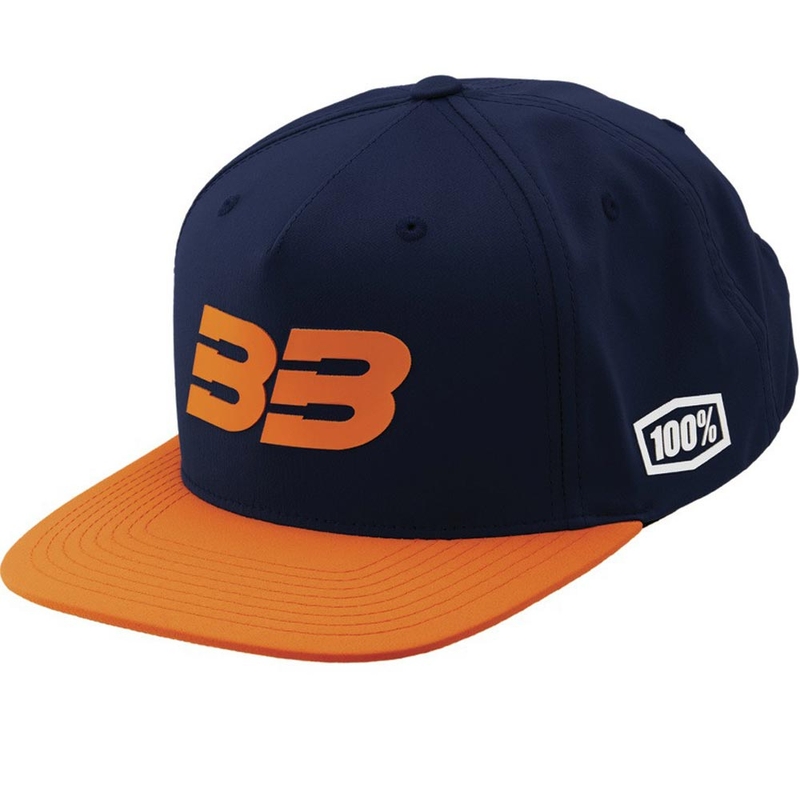 Šiltovka 100% BB33 Snapback modro-oranžová