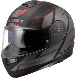 Vyklápacia helma na motorku LS2 FF908 Strobe II Code čierno-šedá