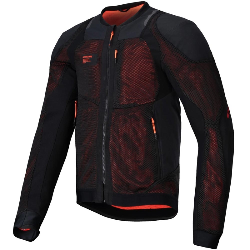 Bunda na motorku Alpinestars TROOP-AIR PRO čierno-fluo červená