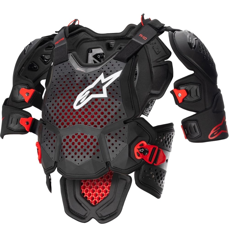 Chránič tela Alpinestars A-10 2 čierno-antracitovo-červený